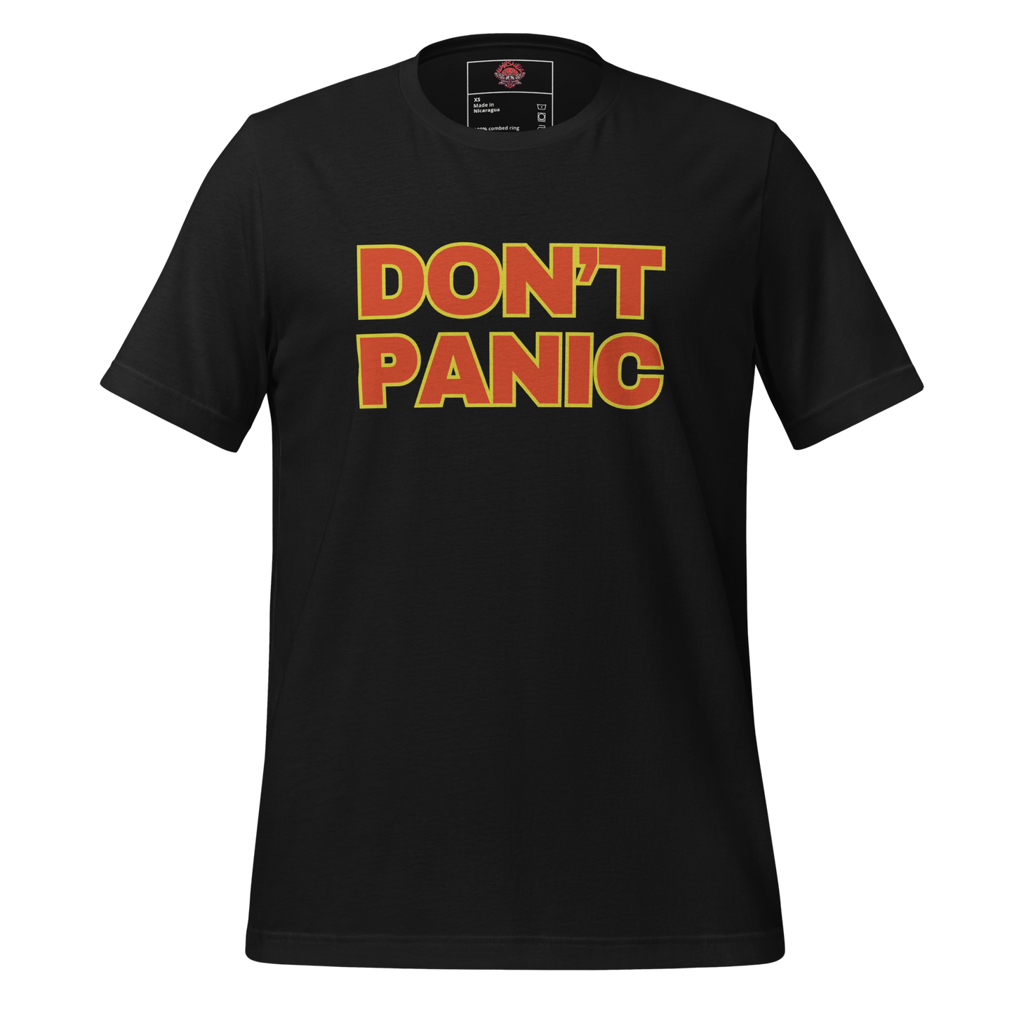 Don't Panic - Unisex Cotton Tee - shirt - Short Sleeve - T-shirt - Numbskullz