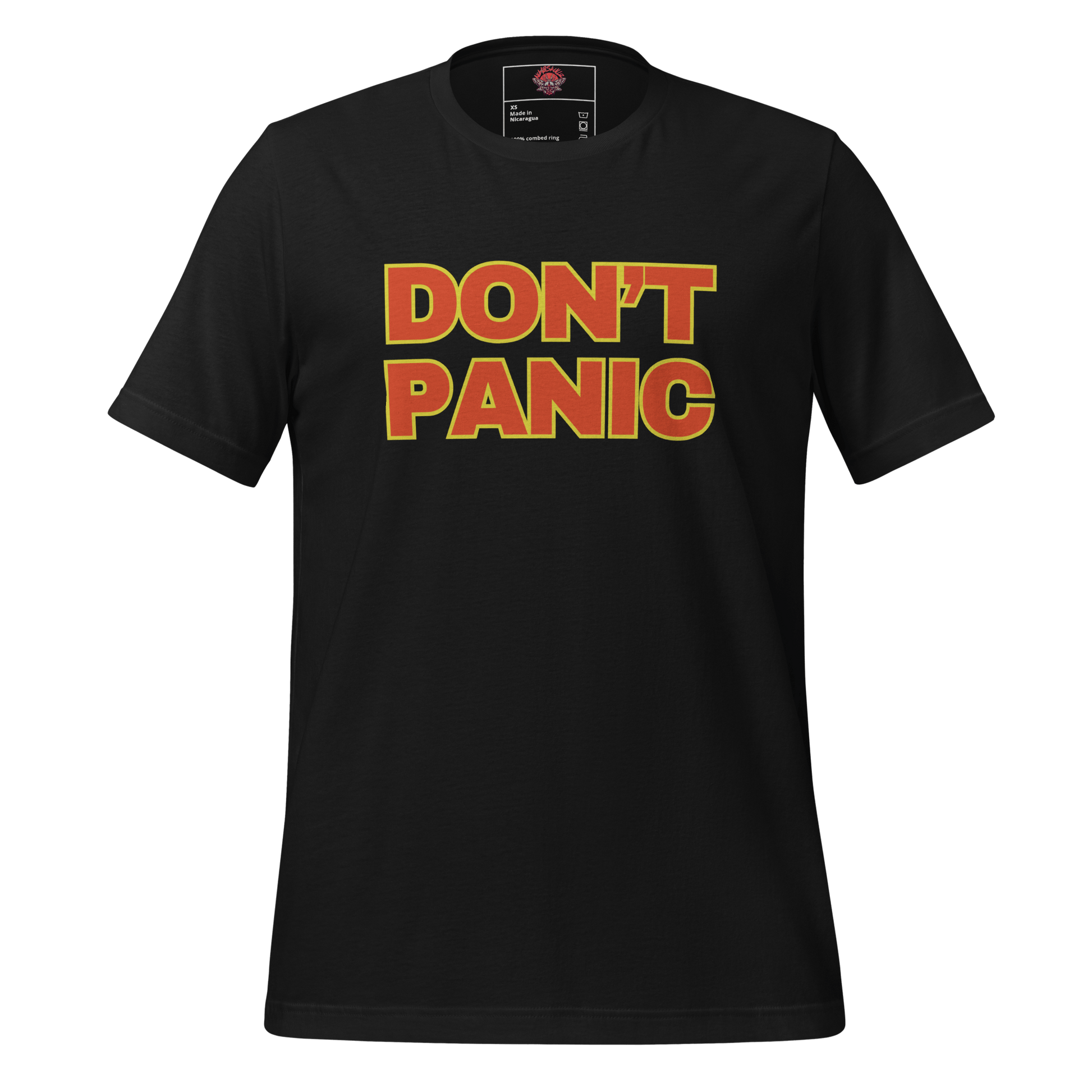 Don't Panic - Unisex Cotton Tee - shirt - Short Sleeve - T-shirt - Numbskullz