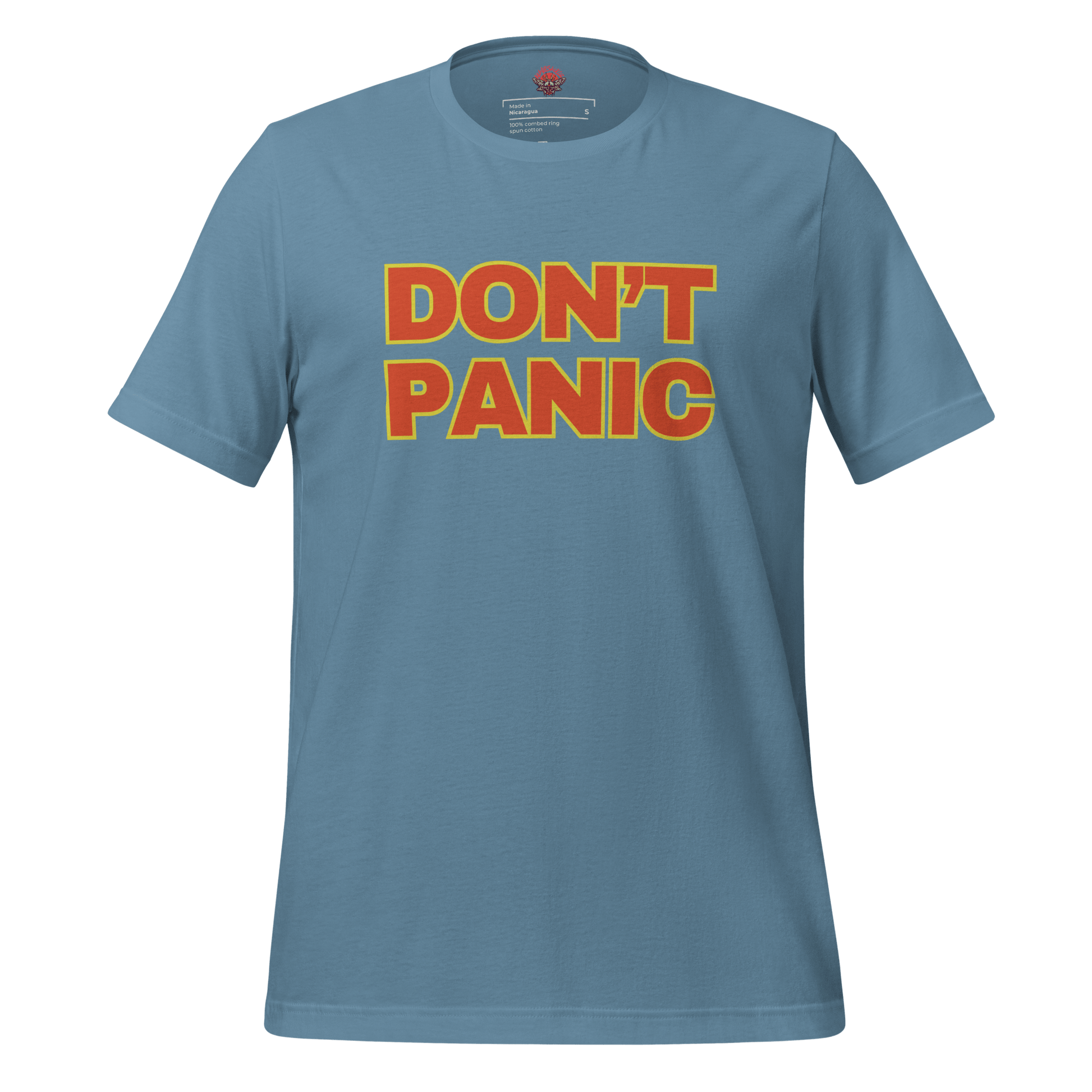Don't Panic - Unisex Cotton Tee - shirt - Short Sleeve - T-shirt - Numbskullz
