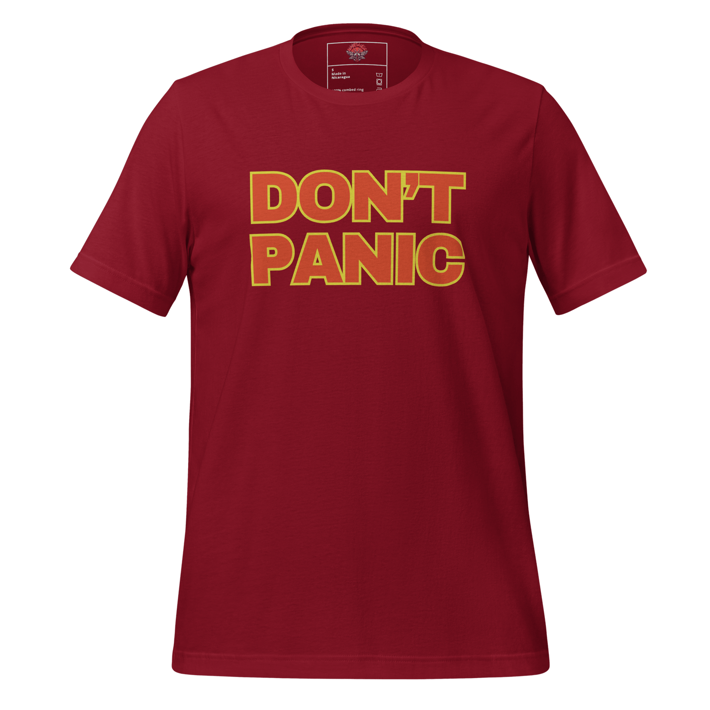 Don't Panic - Unisex Cotton Tee - shirt - Short Sleeve - T-shirt - Numbskullz