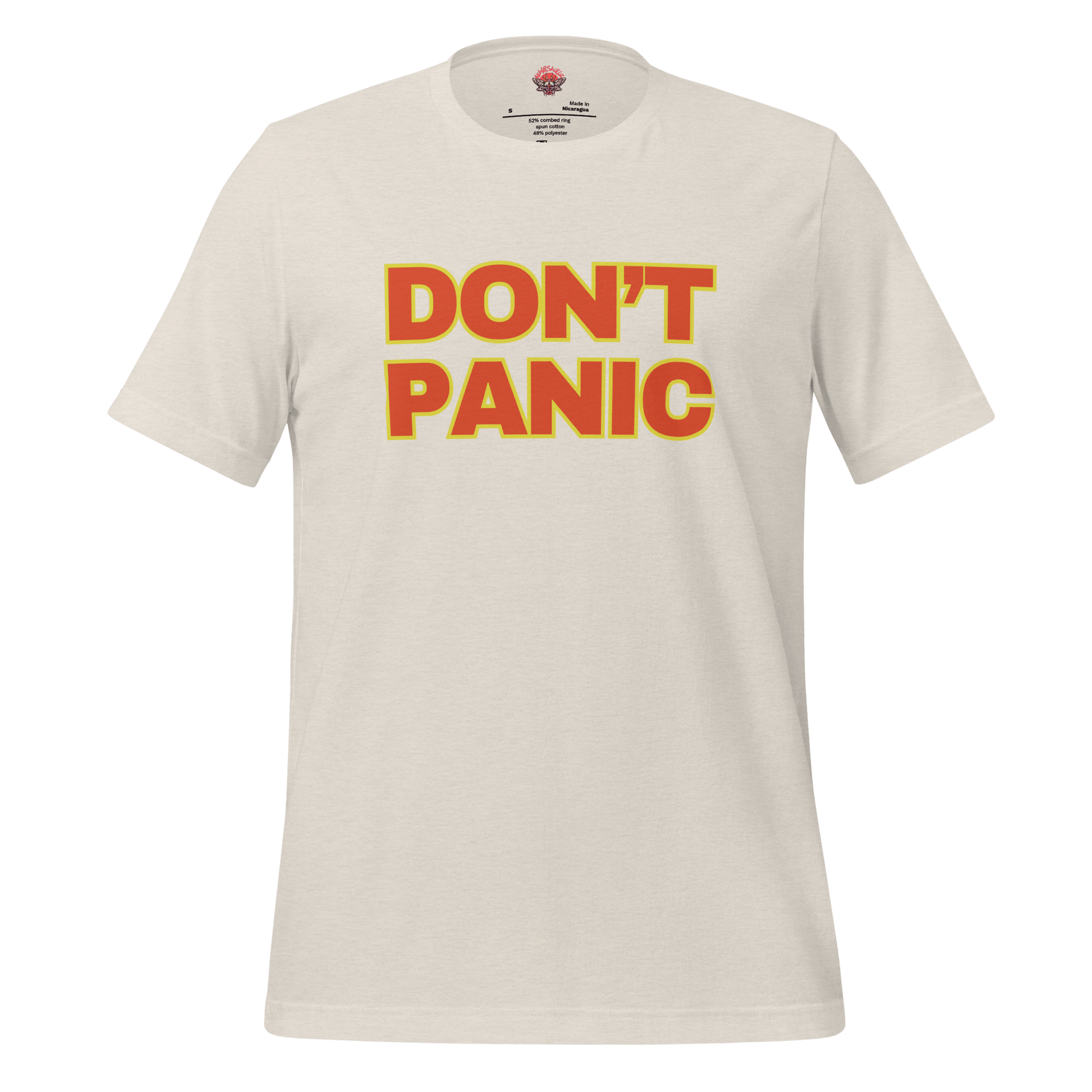 Don't Panic - Unisex Cotton Tee - shirt - Short Sleeve - T-shirt - Numbskullz