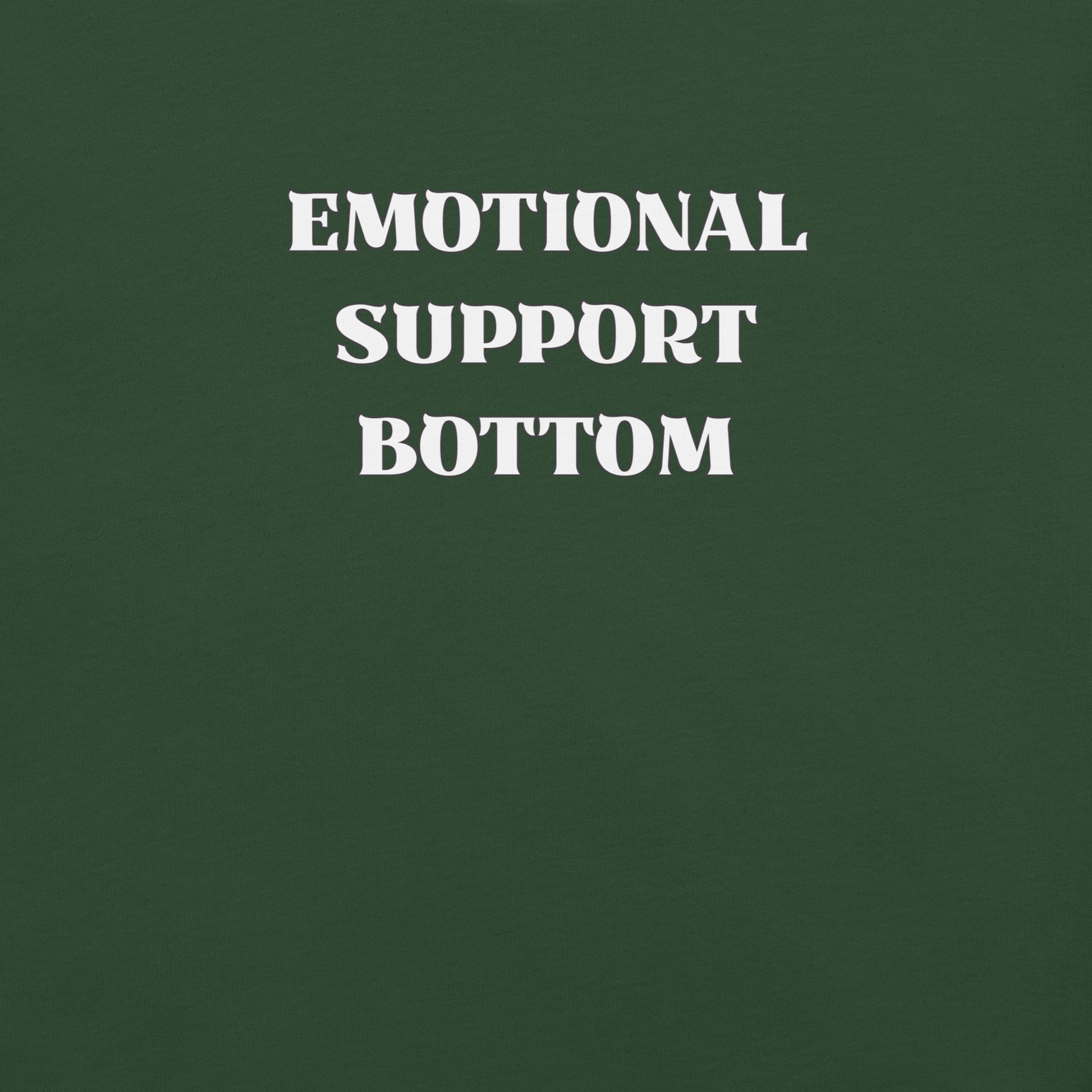 Emotional Support Bottom - Unisex Cotton Tee - activism - lgbtq - political - Numbskullz