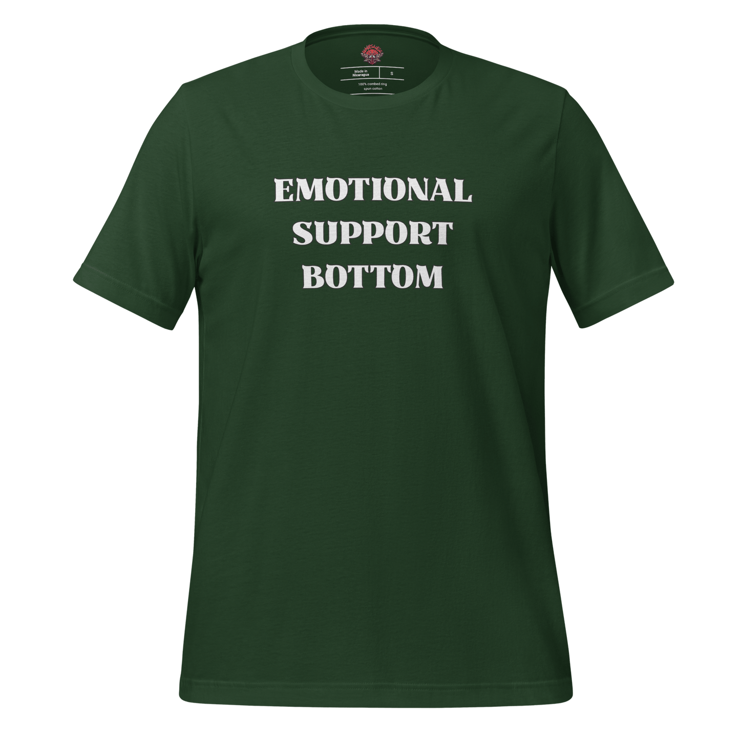 Emotional Support Bottom - Unisex Cotton Tee - activism - lgbtq - political - Numbskullz