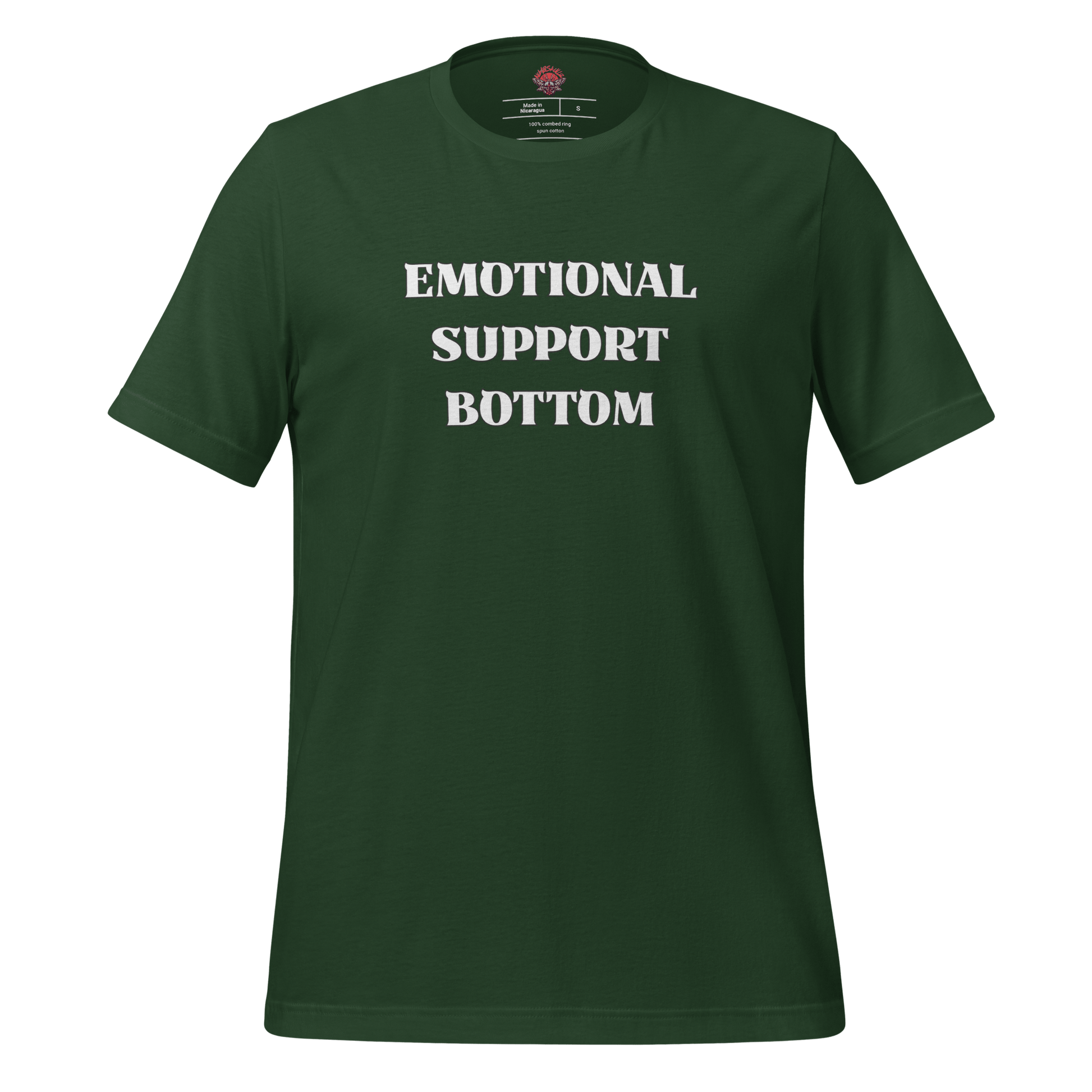Emotional Support Bottom - Unisex Cotton Tee - activism - lgbtq - political - Numbskullz