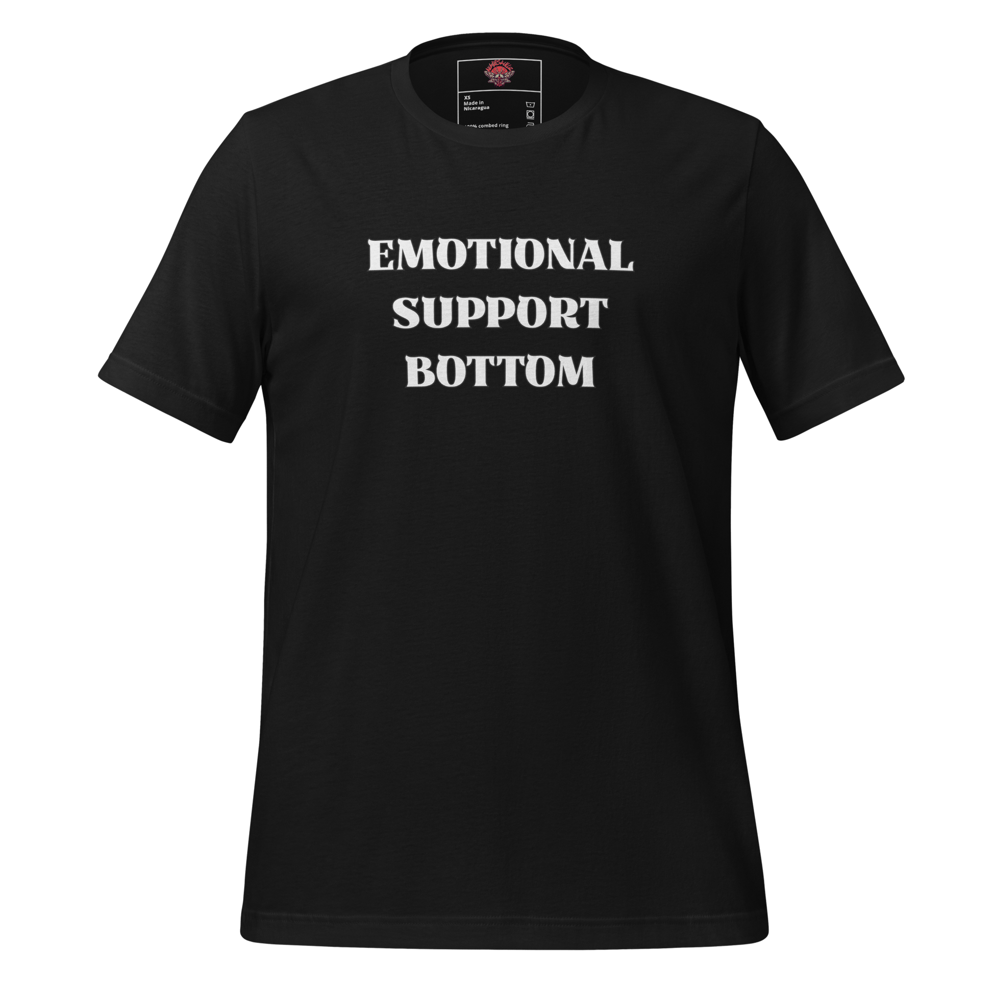 Emotional Support Bottom - Unisex Cotton Tee - activism - lgbtq - political - Numbskullz