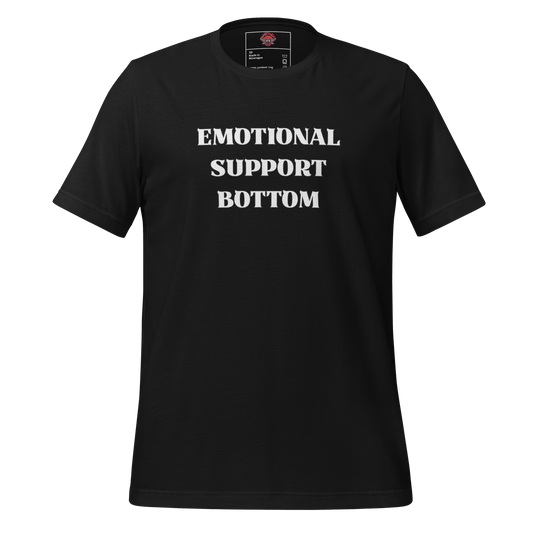 Emotional Support Bottom - Unisex Cotton Tee - activism - lgbtq - political - Numbskullz