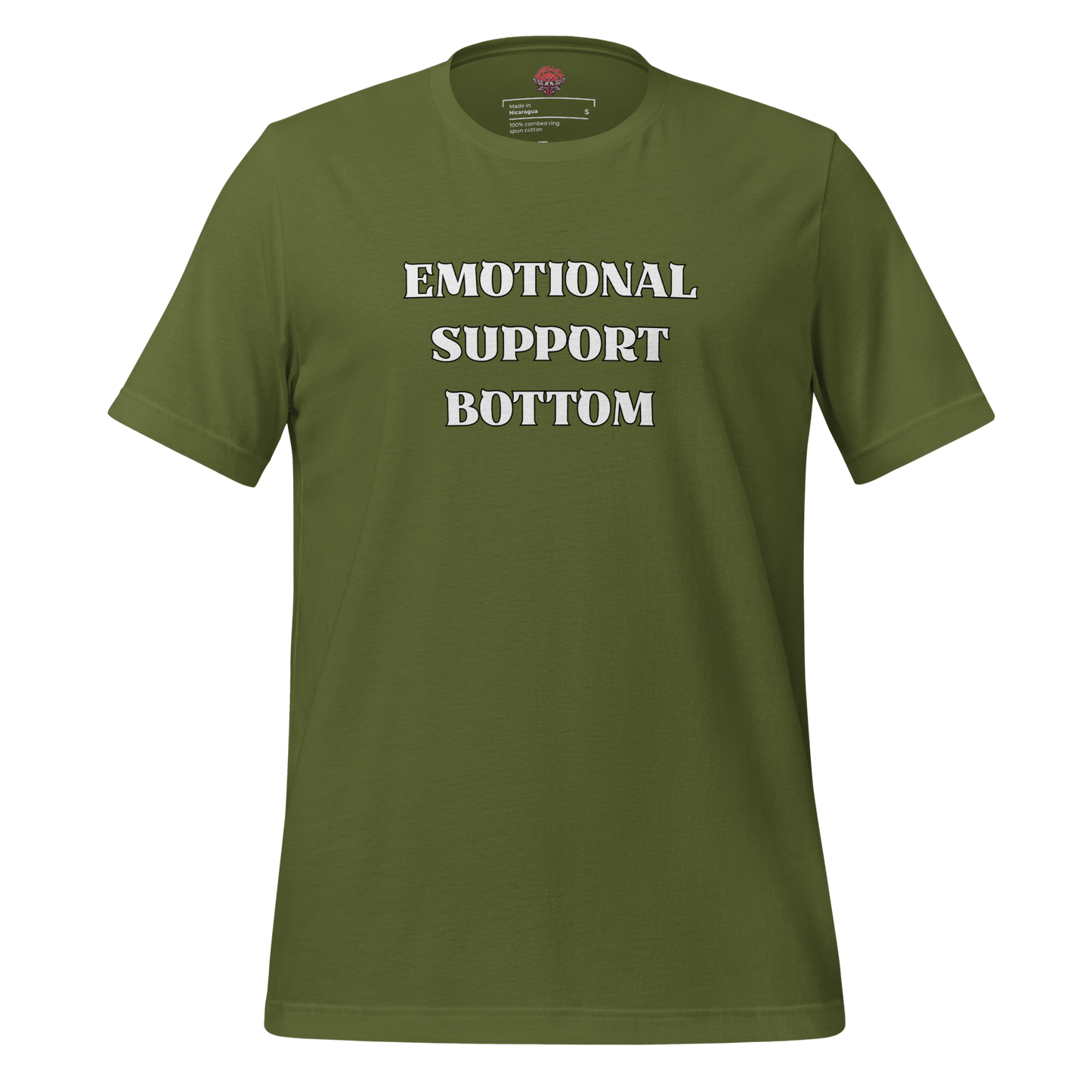 Emotional Support Bottom - Unisex Cotton Tee - activism - lgbtq - political - Numbskullz