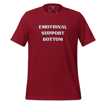 Emotional Support Bottom - Unisex Cotton Tee - activism - lgbtq - political - Numbskullz