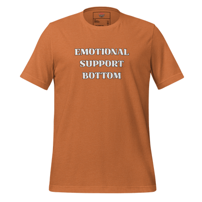 Emotional Support Bottom - Unisex Cotton Tee - activism - lgbtq - political - Numbskullz