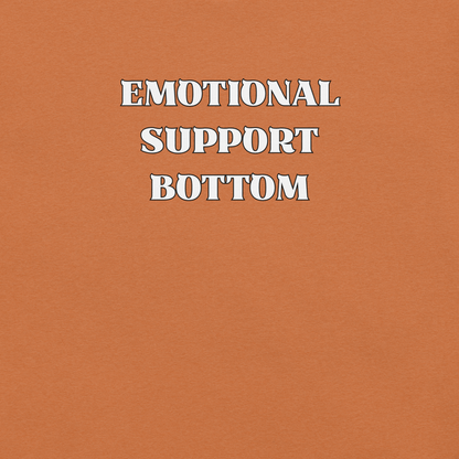 Emotional Support Bottom - Unisex Cotton Tee - activism - lgbtq - political - Numbskullz