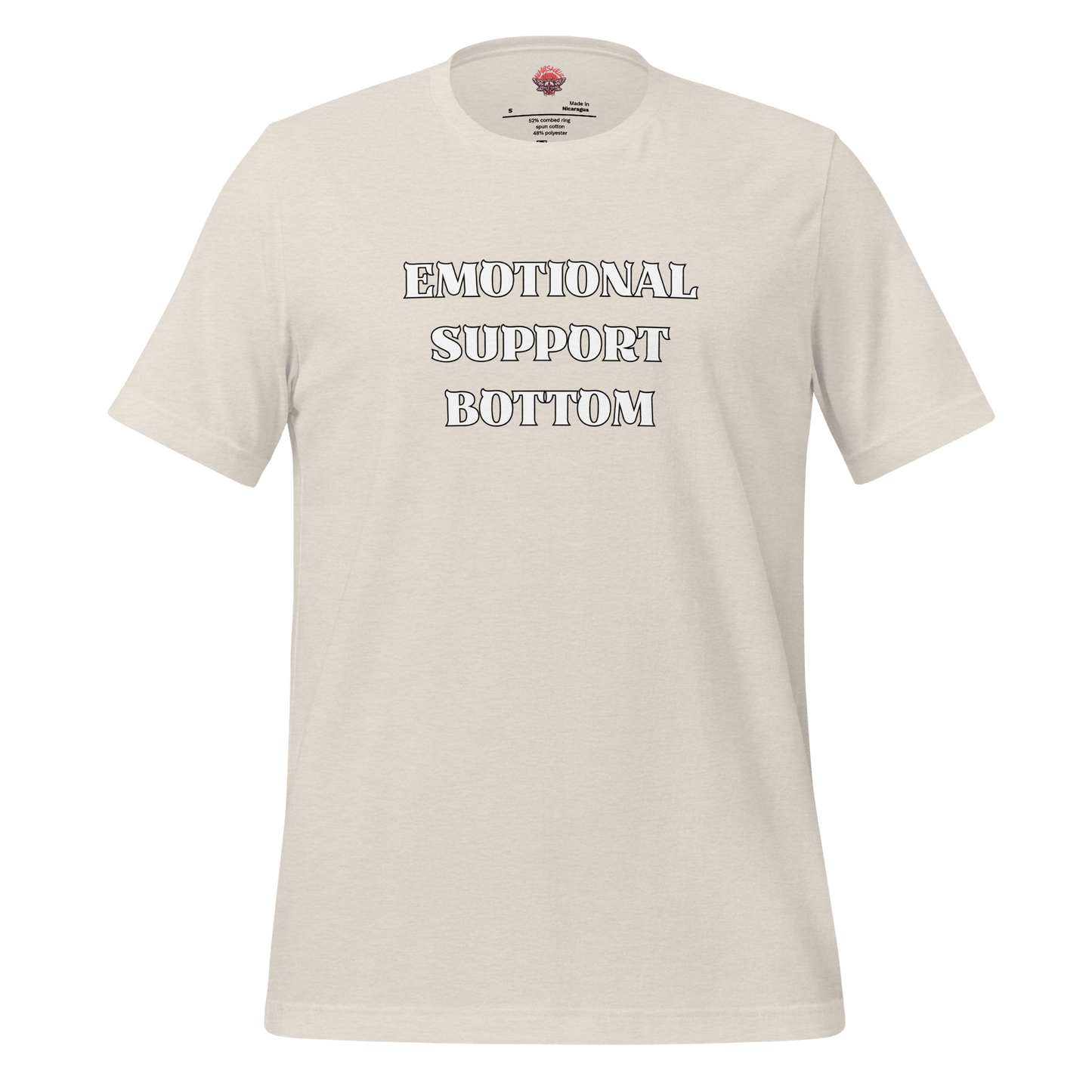 Emotional Support Bottom - Unisex Cotton Tee - activism - lgbtq - political - Numbskullz