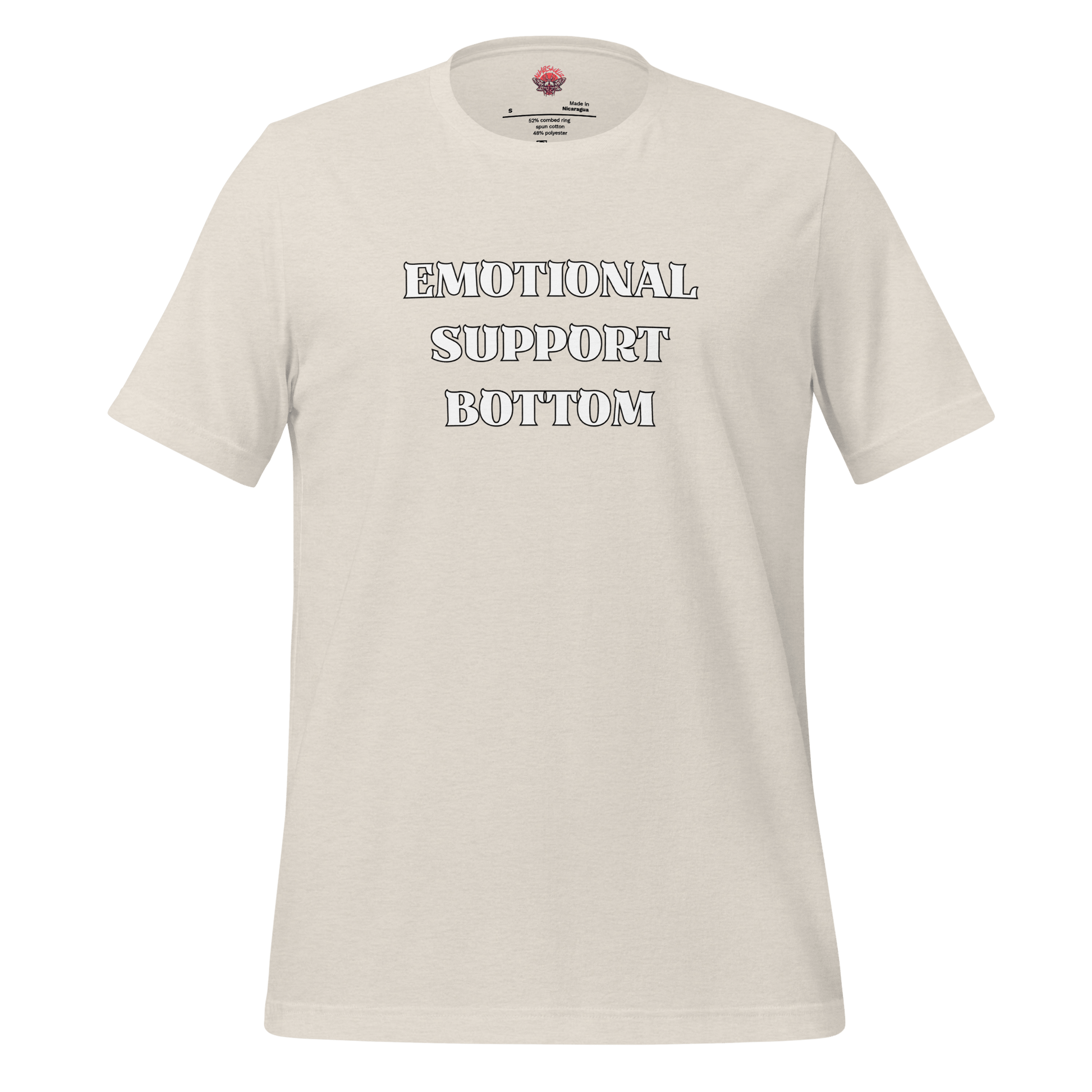 Emotional Support Bottom - Unisex Cotton Tee - activism - lgbtq - political - Numbskullz