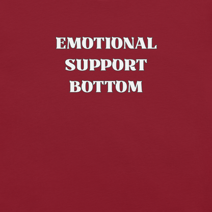 Emotional Support Bottom - Unisex Cotton Tee - activism - lgbtq - political - Numbskullz