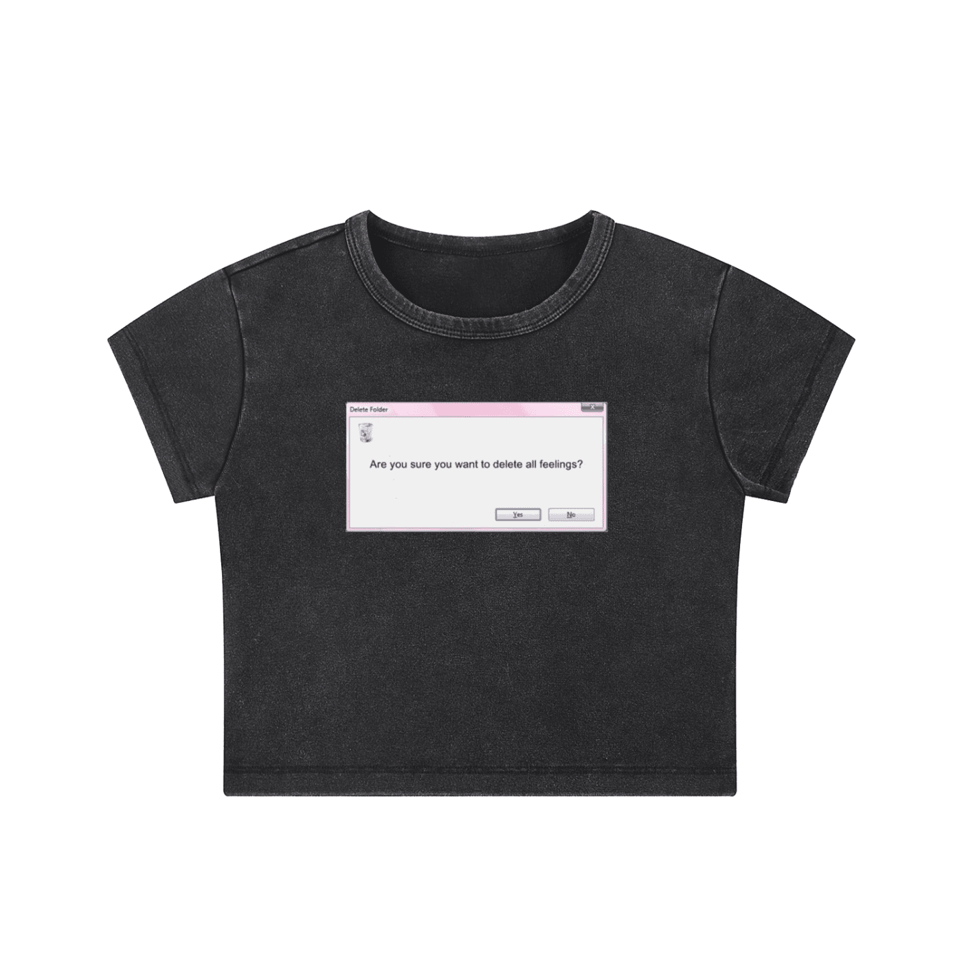 Emotional Tech Support - Crop Top - cropped - shirt - Short Sleeve - Numbskullz