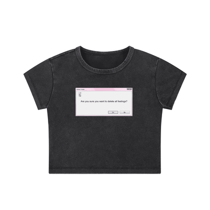 Emotional Tech Support - Crop Top - cropped - shirt - Short Sleeve - Numbskullz