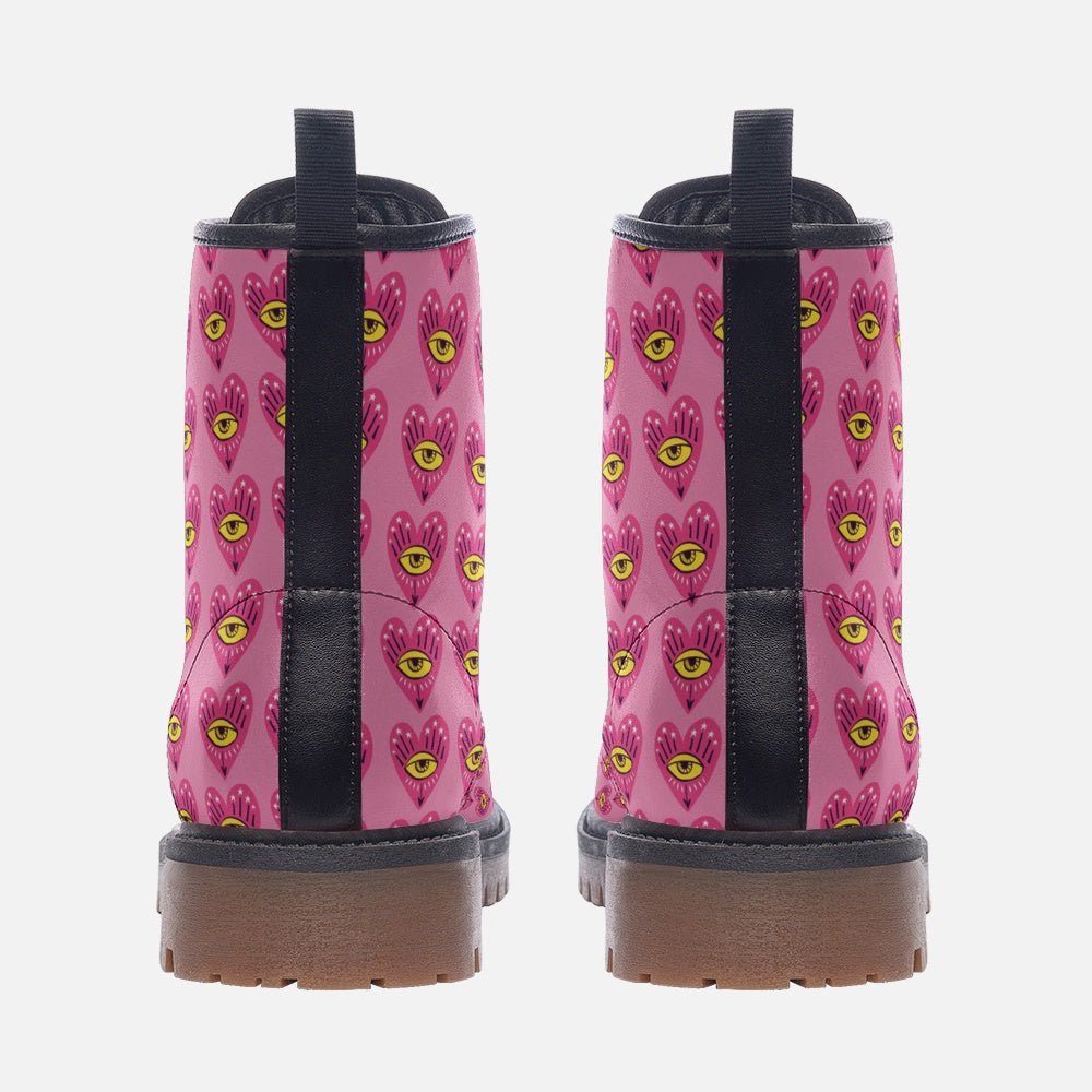 Eye Love You - Combat Boot - boots - combat boots - fashion boots - Numbskullz