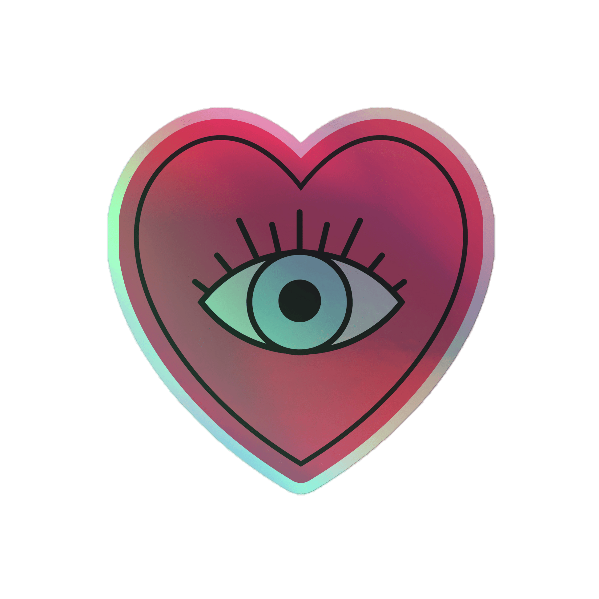 Eye Love You - Holographic Sticker - holographicsticker - kisscutstickers - sticker collections - Numbskullz