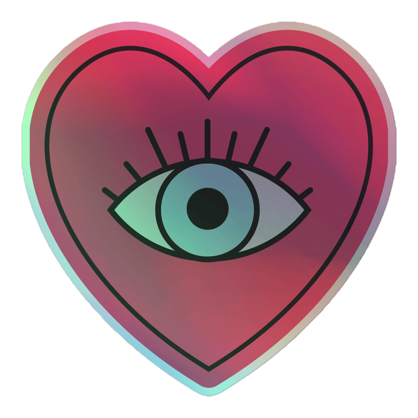 Eye Love You - Holographic Sticker - holographicsticker - kisscutstickers - sticker collections - Numbskullz