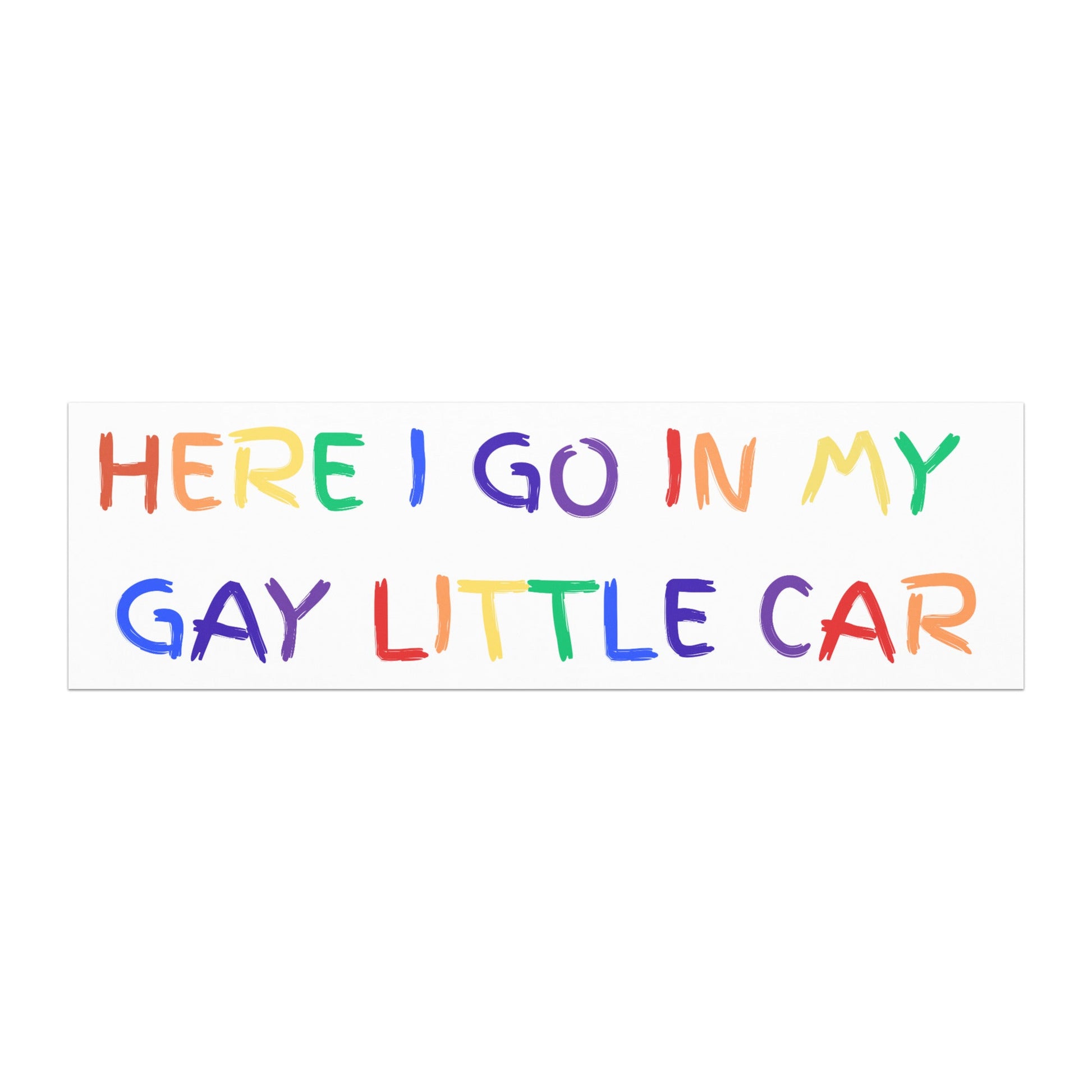 Gay Little Car - Car Magnet - bumper magnets - bumper stickers - car decor - Numbskullz