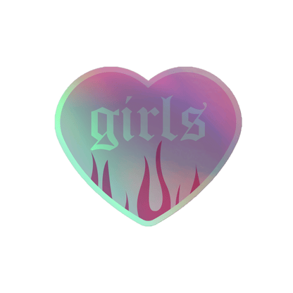 Girls Love - Holographic Sticker - holographicsticker - kisscutstickers - sticker collections - Numbskullz