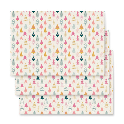 Graphic Trees - 3 Holiday Wrapping Paper Sheets - Christmas - giftwrap - paperproducts - Bad Horse