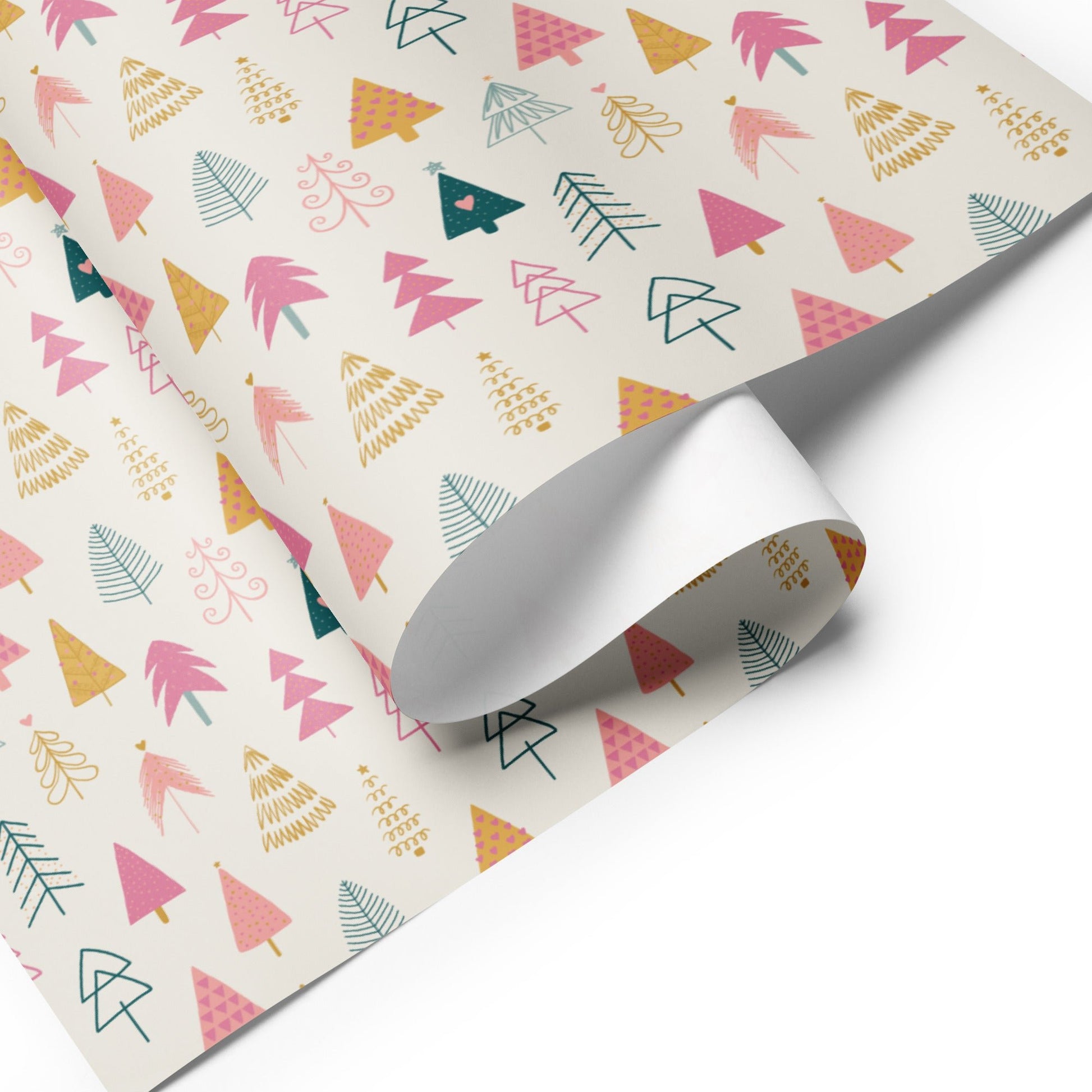 Graphic Trees - 3 Holiday Wrapping Paper Sheets - Christmas - giftwrap - paperproducts - Bad Horse