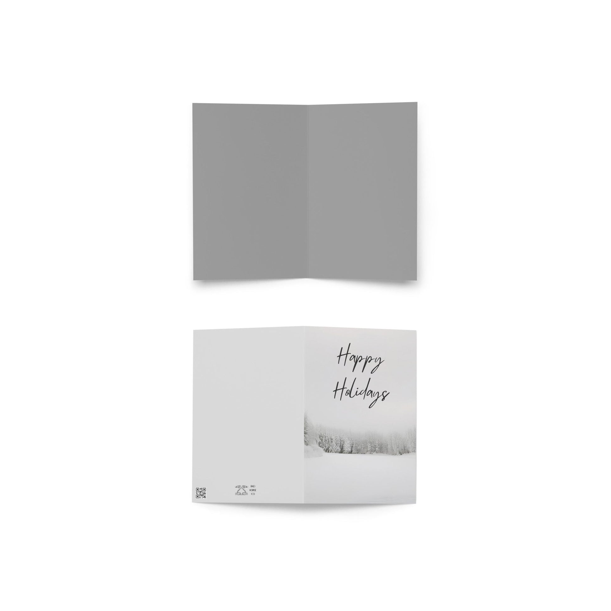 Happy Holidays - Holiday Card - blank - Card - cards - Bad Horse