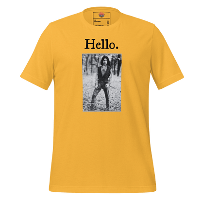 Hello - Unisex Cotton Tee - shirt - Short Sleeve - T-shirt - Numbskullz