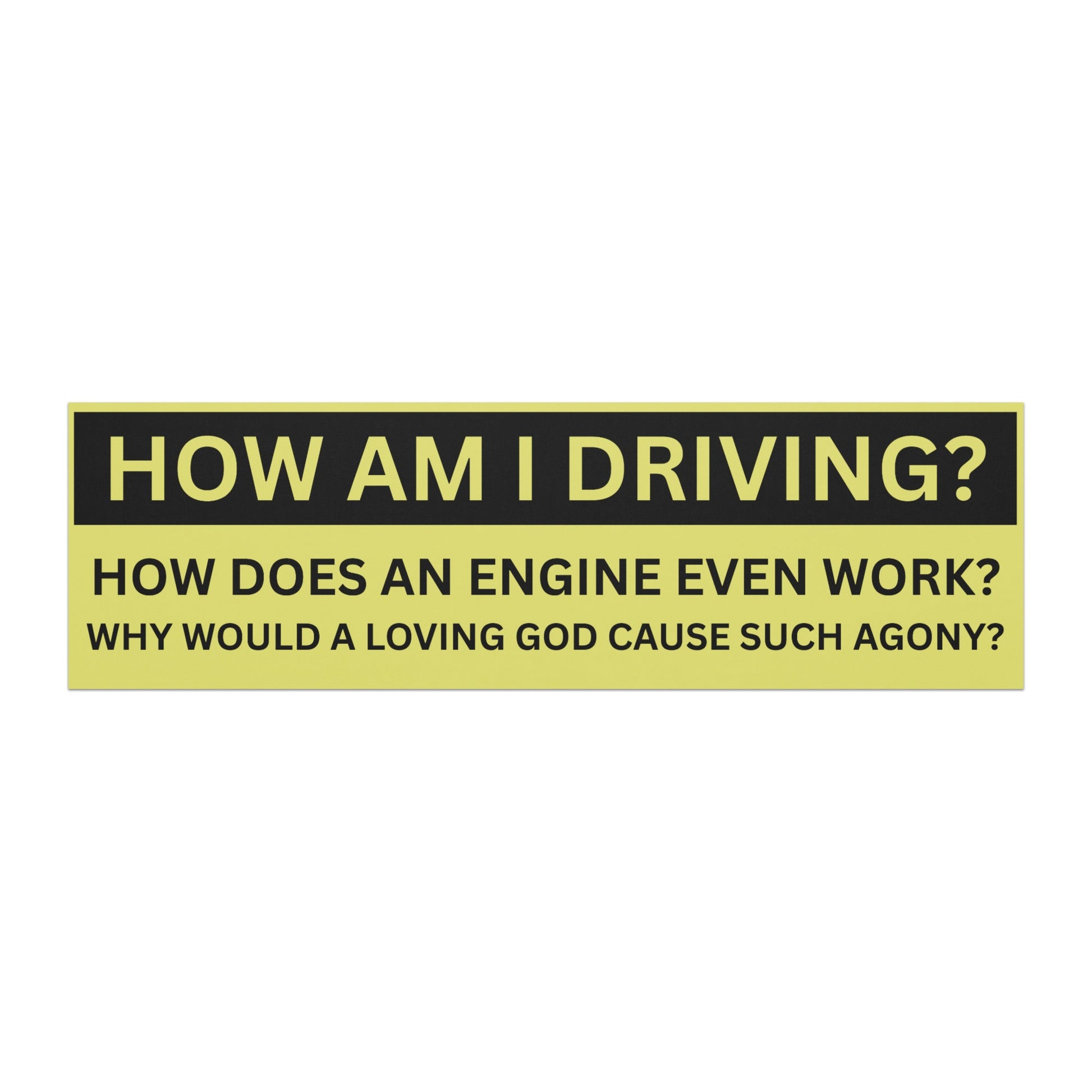 How Am I Driving - Car Magnet - bumper magnets - bumper stickers - car decor - Numbskullz