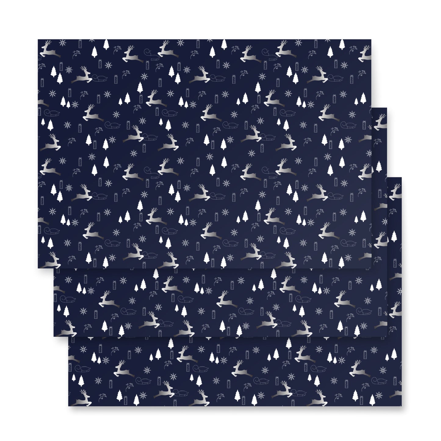 In Flight - 3 Holiday Wrapping Paper Sheets - Christmas - giftwrap - paperproducts - Bad Horse
