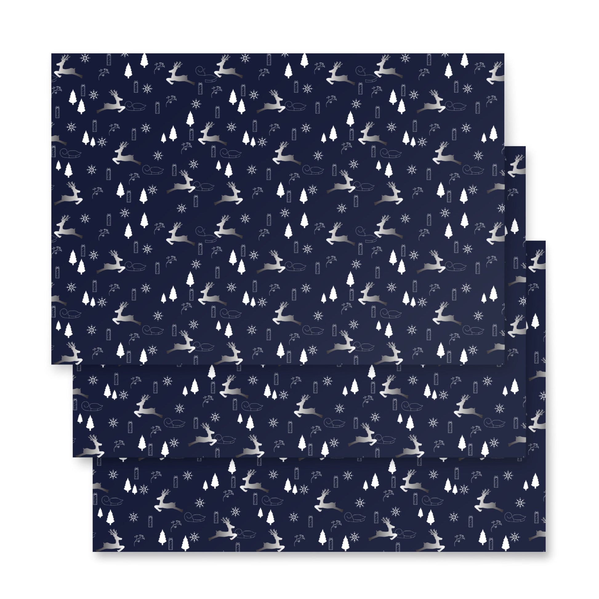 In Flight - 3 Holiday Wrapping Paper Sheets - Christmas - giftwrap - paperproducts - Bad Horse