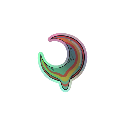 Incandescent Crescent - Holographic Sticker - holographicsticker - kisscutstickers - sticker collections - Numbskullz