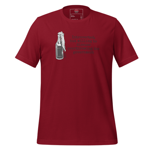 Introverted Rebel - Unisex Cotton Tee - activism - political - shirt - Numbskullz