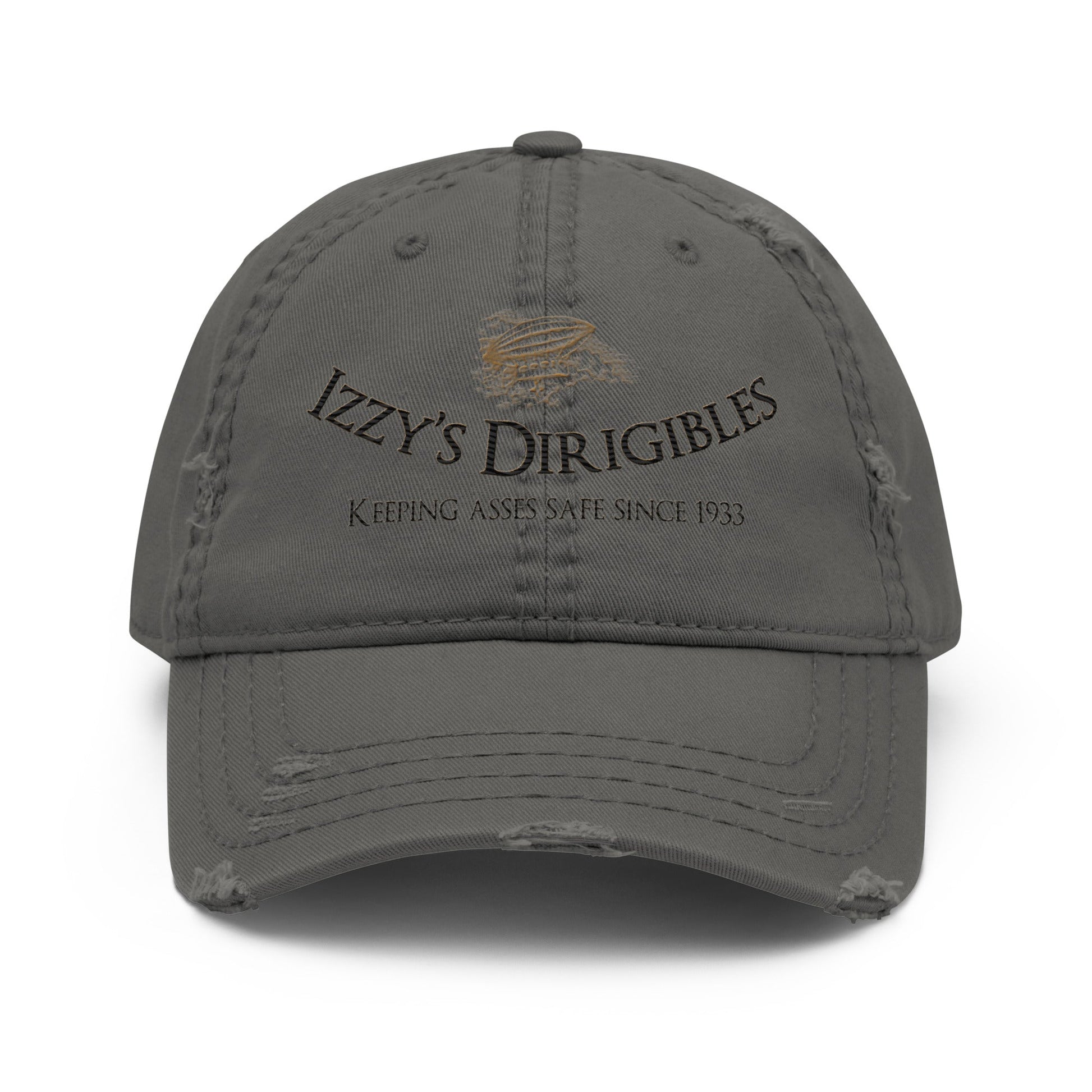 Izzy's Dirigibles - Distressed Adjustable Ball Cap - ballcap - baseball style hats - hats - TSC: TheShopCollective