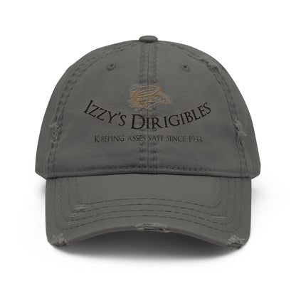 Izzy's Dirigibles - Distressed Adjustable Ball Cap - ballcap - baseball style hats - hats - TSC: TheShopCollective