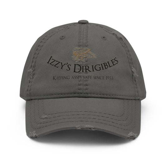 Izzy's Dirigibles - Distressed Adjustable Ball Cap - ballcap - baseball style hats - hats - TSC: TheShopCollective