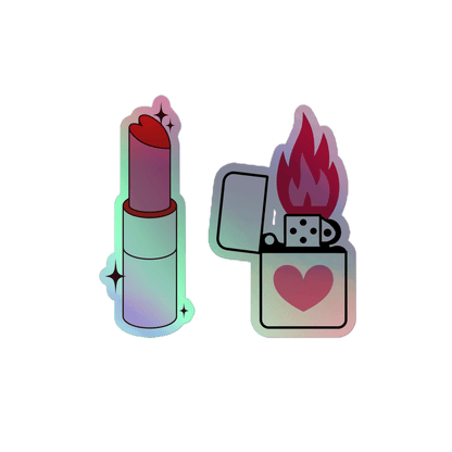 Lippy and Lights - Holographic Sticker - holographicsticker - kisscutstickers - sticker collections - Numbskullz