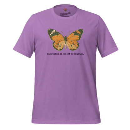 Migration is Courageous - Unisex Cotton Tee - activism - political - shirt - Numbskullz