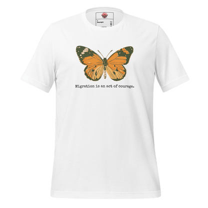 Migration is Courageous - Unisex Cotton Tee - activism - political - shirt - Numbskullz