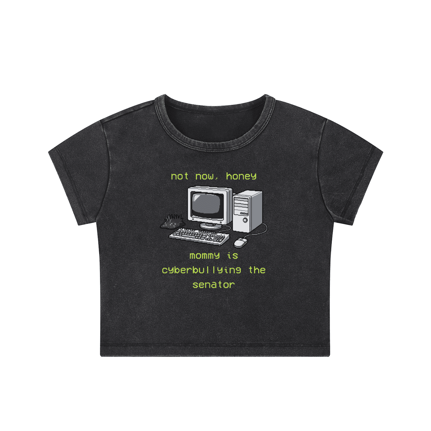 Mommy is Bullying the Senator - Crop Top - cropped - political - protest - Numbskullz