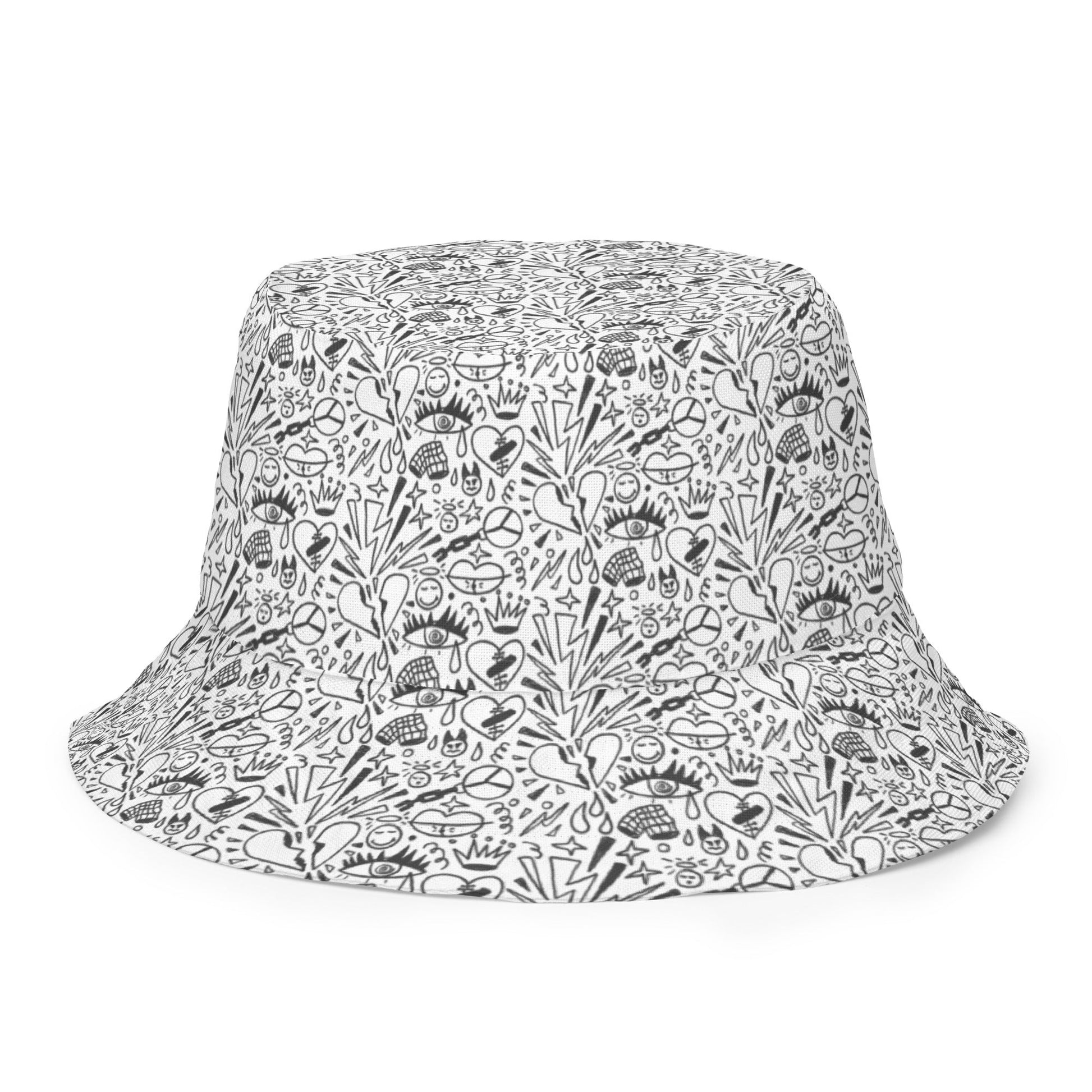 Monochrome - Reversible Bucket Hat - beach - Bucket Hat - hats - Numbskullz