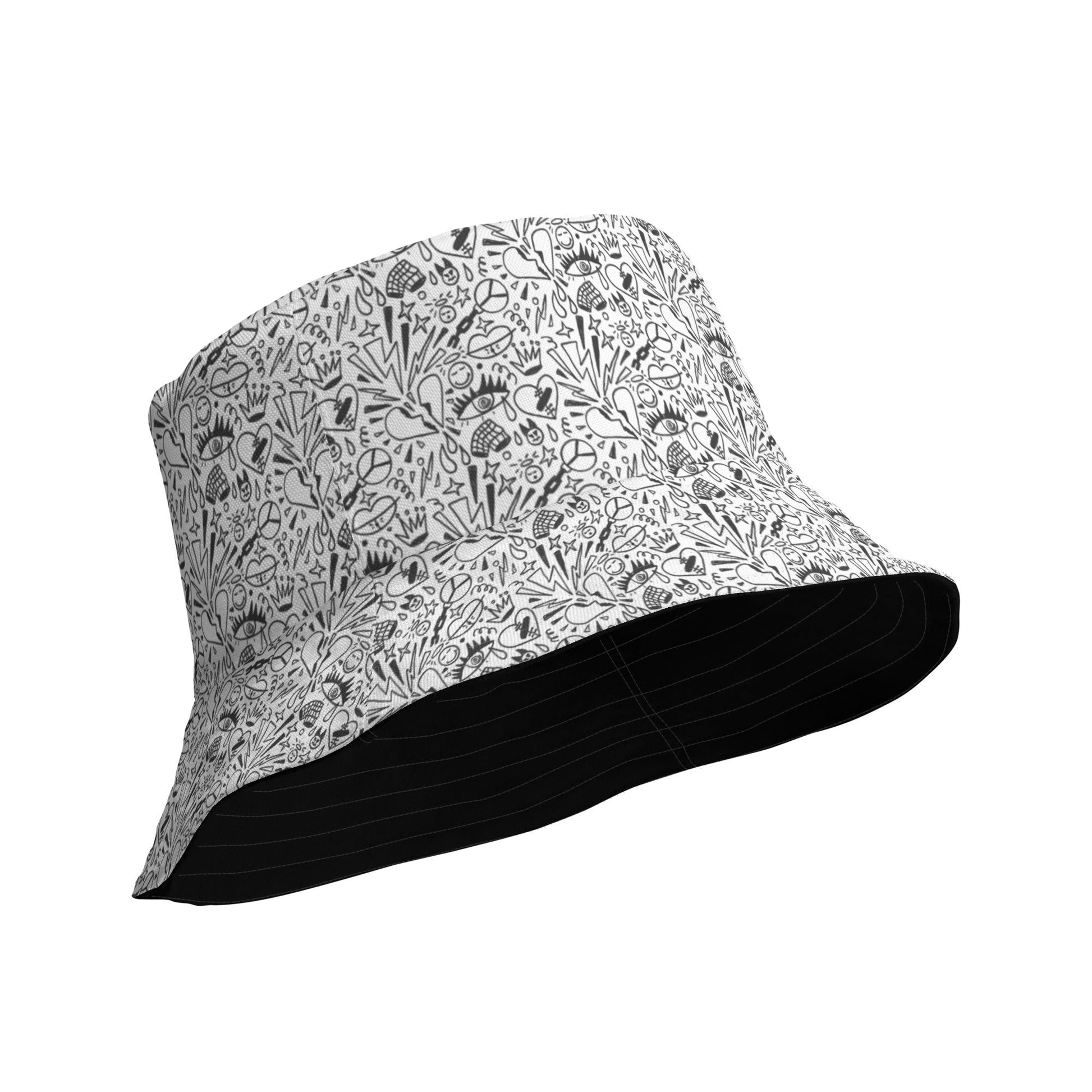 Monochrome - Reversible Bucket Hat - beach - Bucket Hat - hats - Numbskullz