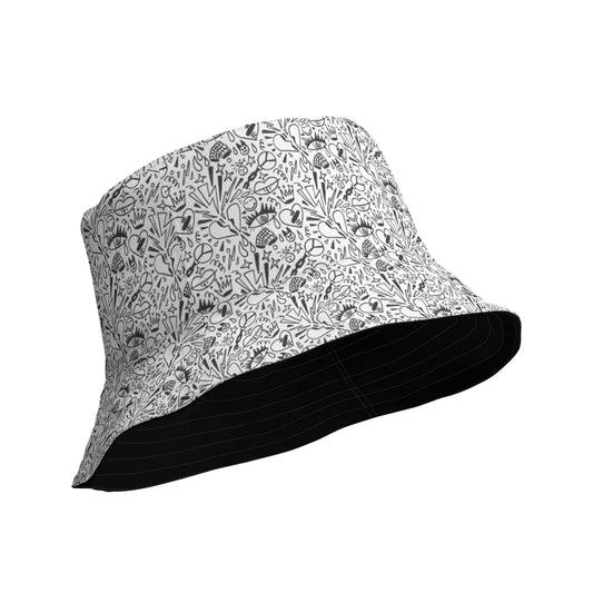 Monochrome - Reversible Bucket Hat - beach - Bucket Hat - hats - Numbskullz