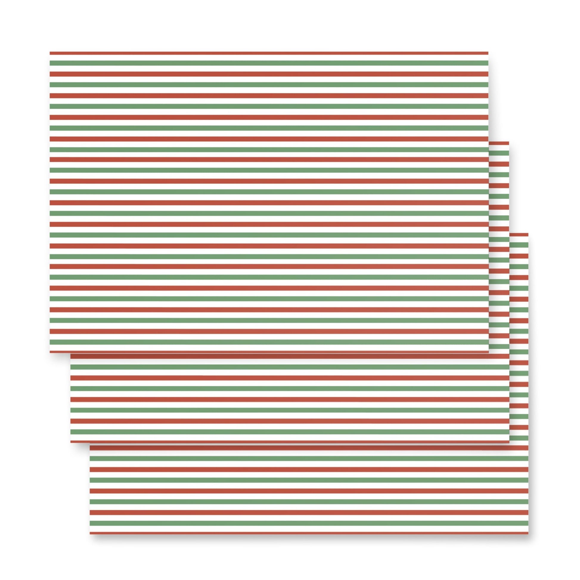 Multi - Color Stripe - 3 Holiday Wrapping Paper Sheets - Christmas - giftwrap - paperproducts - Bad Horse