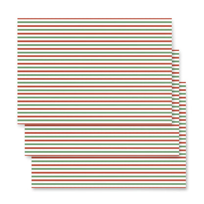 Multi - Color Stripe - 3 Holiday Wrapping Paper Sheets - Christmas - giftwrap - paperproducts - Bad Horse