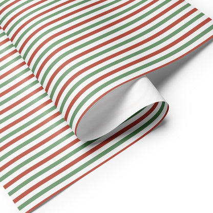 Multi - Color Stripe - 3 Holiday Wrapping Paper Sheets - Christmas - giftwrap - paperproducts - Bad Horse