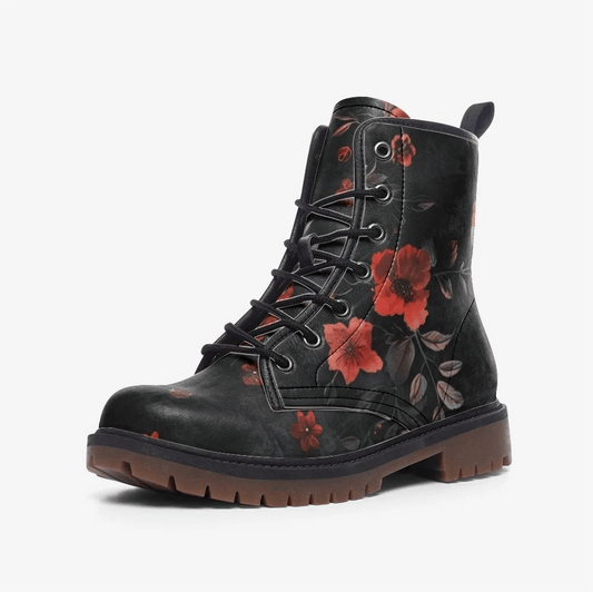 Night Bloom Combat Boots - boots - combat boots - fashion boots - Numbskullz
