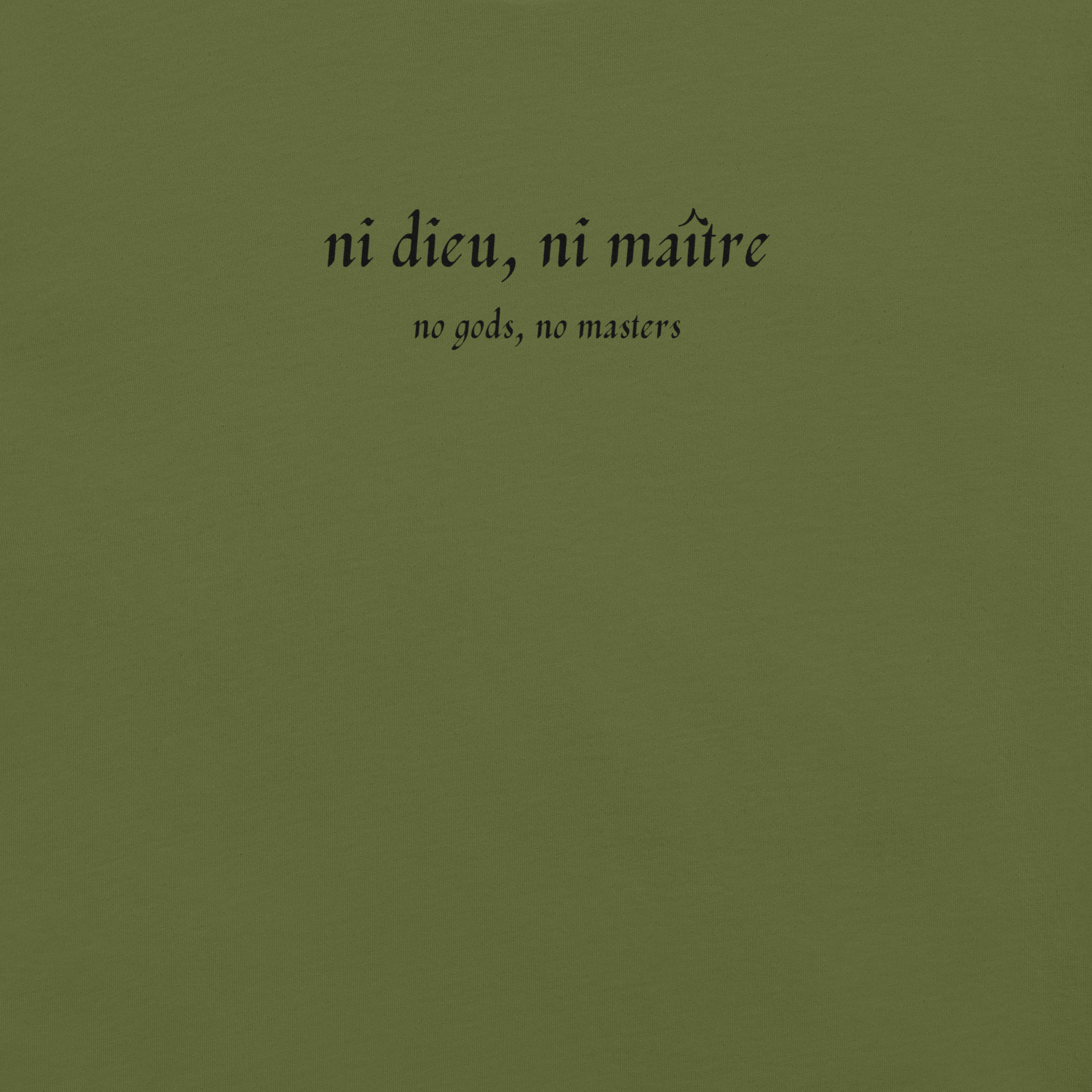 No God/No Master - Unisex Cotton Tee - activism - political - shirt - Numbskullz