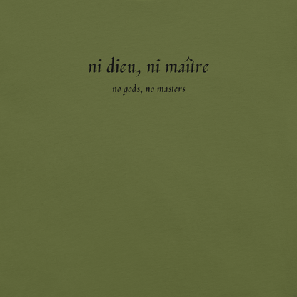 No God/No Master - Unisex Cotton Tee - activism - political - shirt - Numbskullz