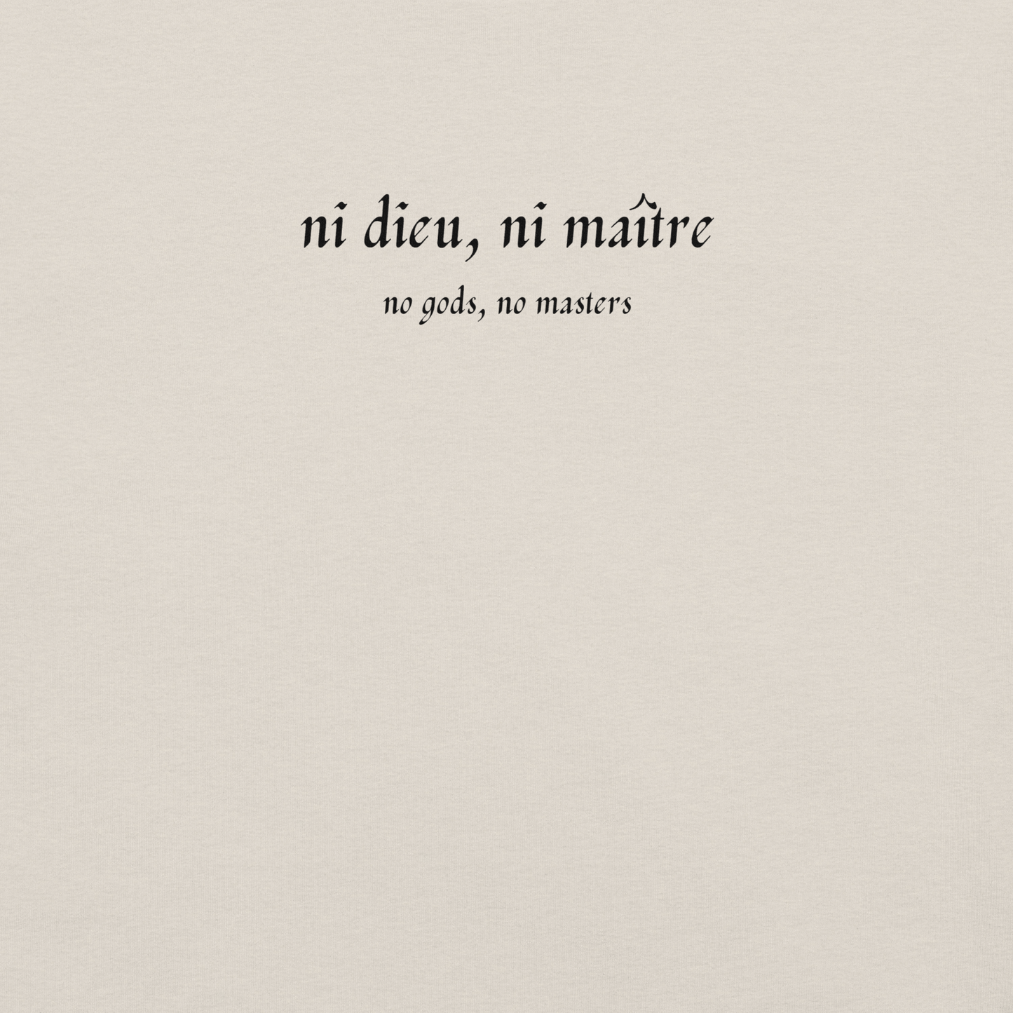 No God/No Master - Unisex Cotton Tee - activism - political - shirt - Numbskullz